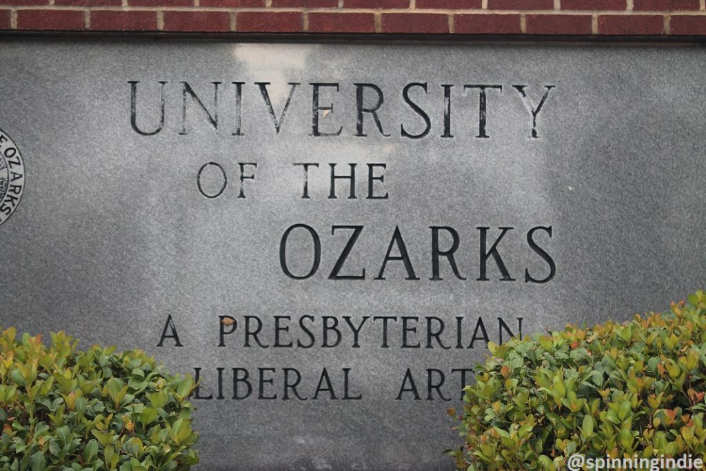 Sign at University of the Ozarks. Photo: J. Waits