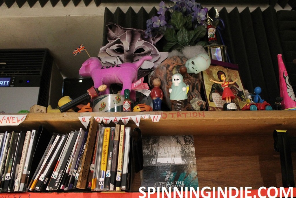 rotation CDs in KWVA studio