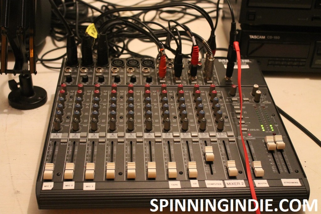 mixing board at The Tower
