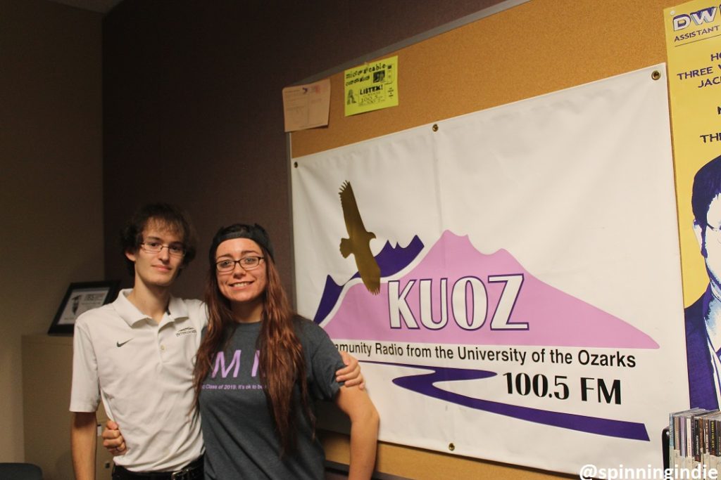 Corbin Sturch and Anna Fisk in the KUOZ-LP studio. Photo: J. Waits