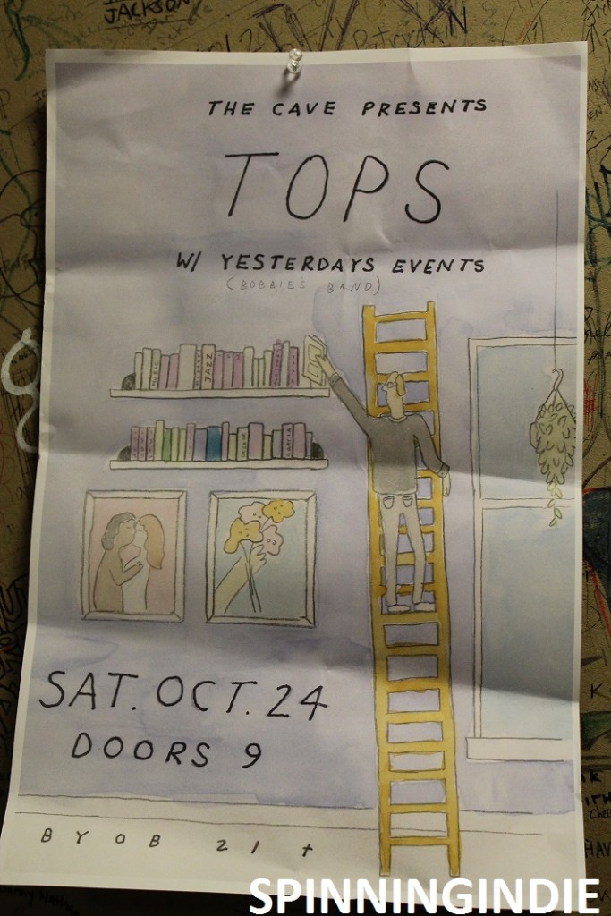 Poster for an event at The Cave. Photo: J. Waits