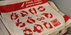 CHIRP tote bag at soon-to-be LPFM community radio station CHIRP radio. Photo: J. Waits
