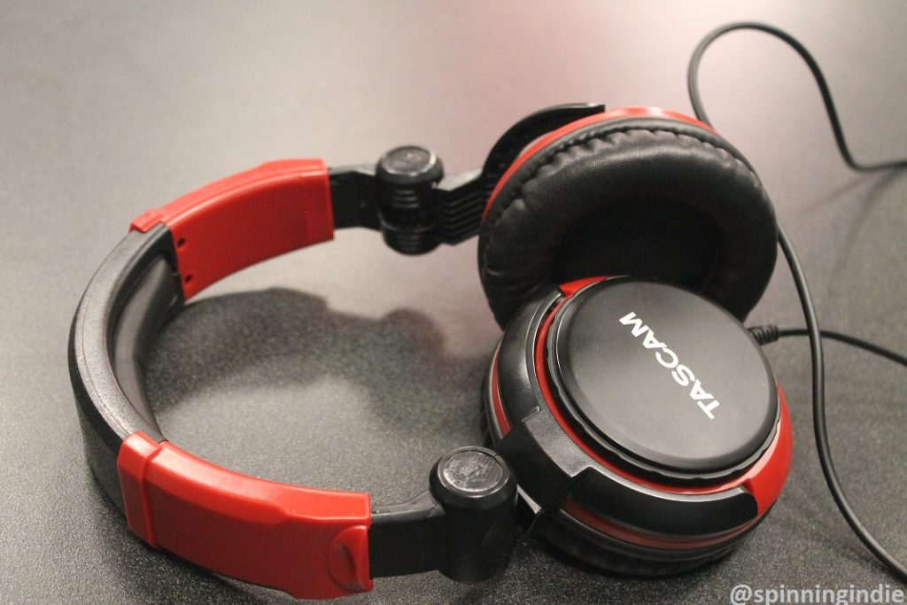 Headphones in college radio station WNUW-LP's studio. Photo: J. Waits