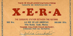 XERA QSL card